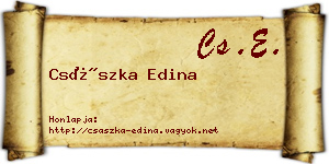 Császka Edina névjegykártya